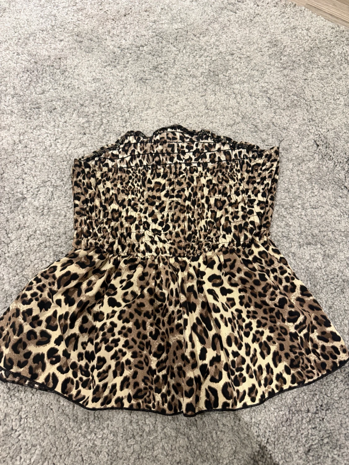 Leopardmönstrad bandeau tubtopp - 1