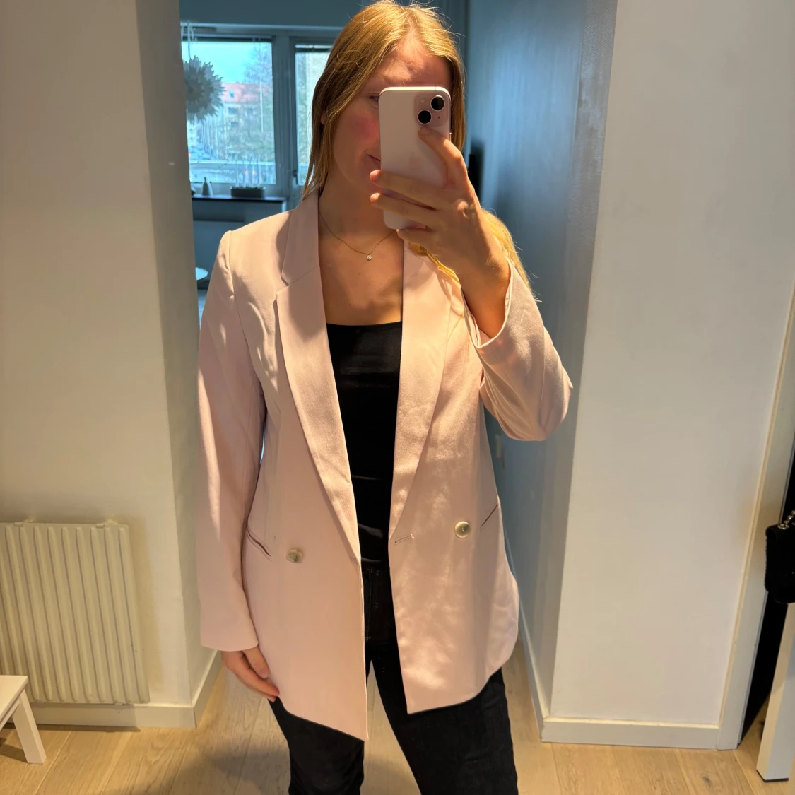 Ljusrosa kavaj från H&M XS