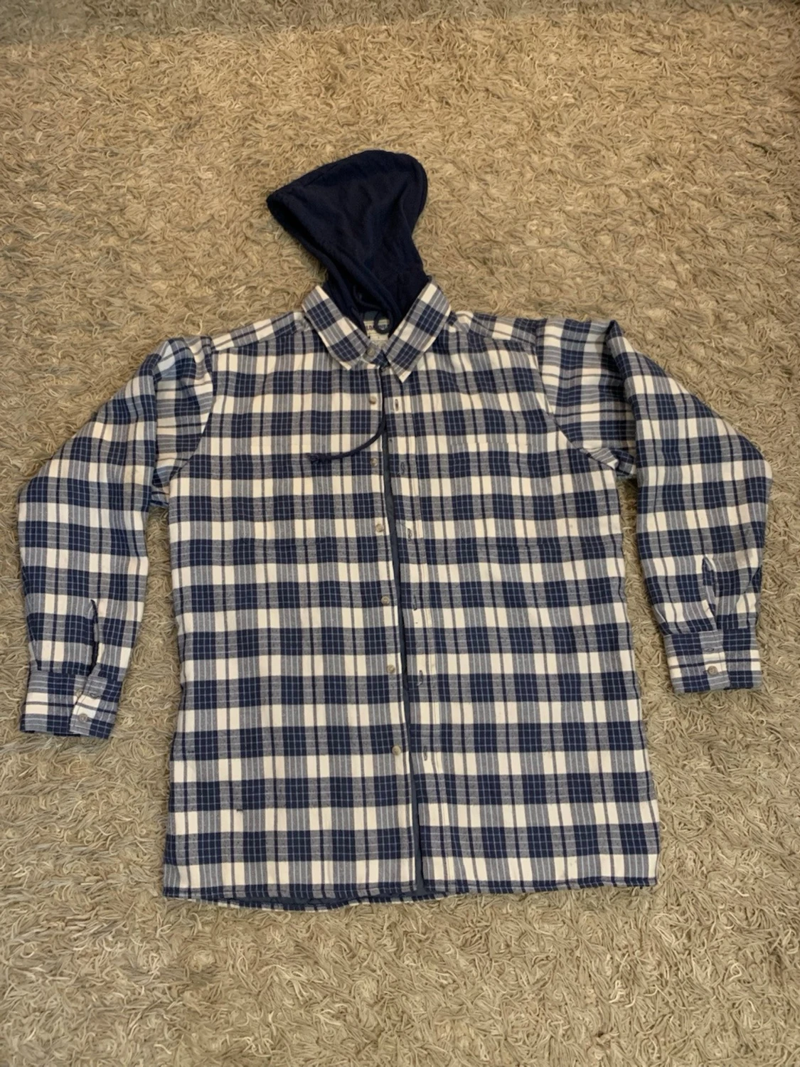 Rutig overshirt med huva från Wilderness