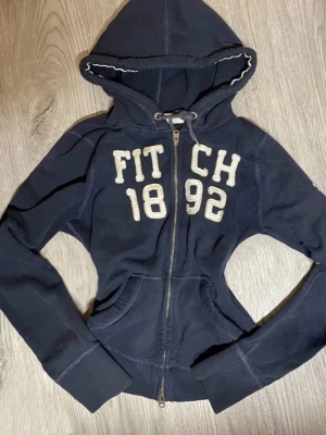 Abercrombie & Fitch Blue Zip-Up Hoodie - - In very good condition! - Size EU 40 / L, fits smaller sizes