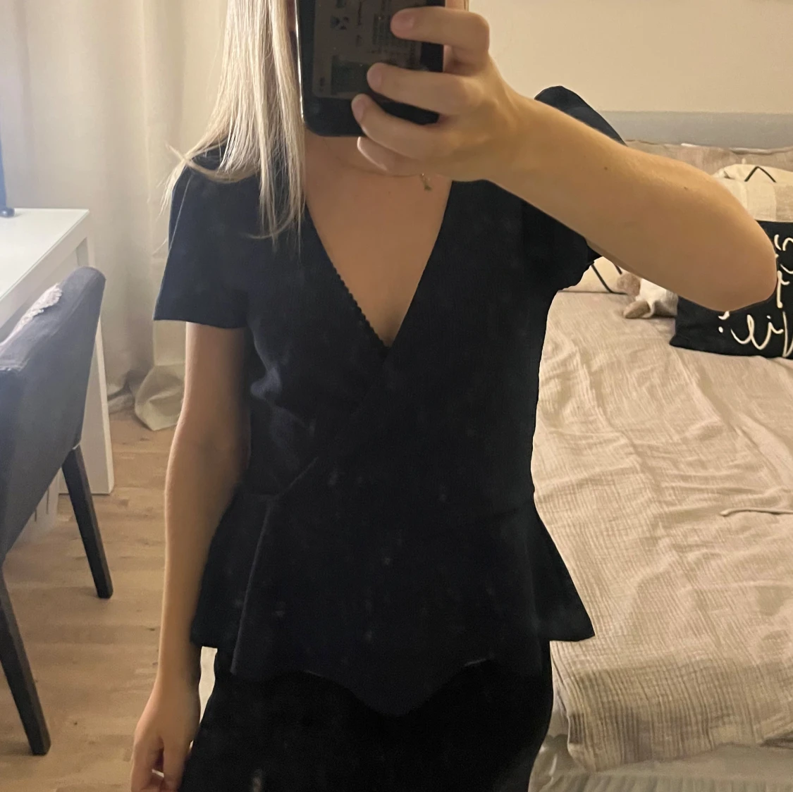 Mörkblå omlottopp - 2