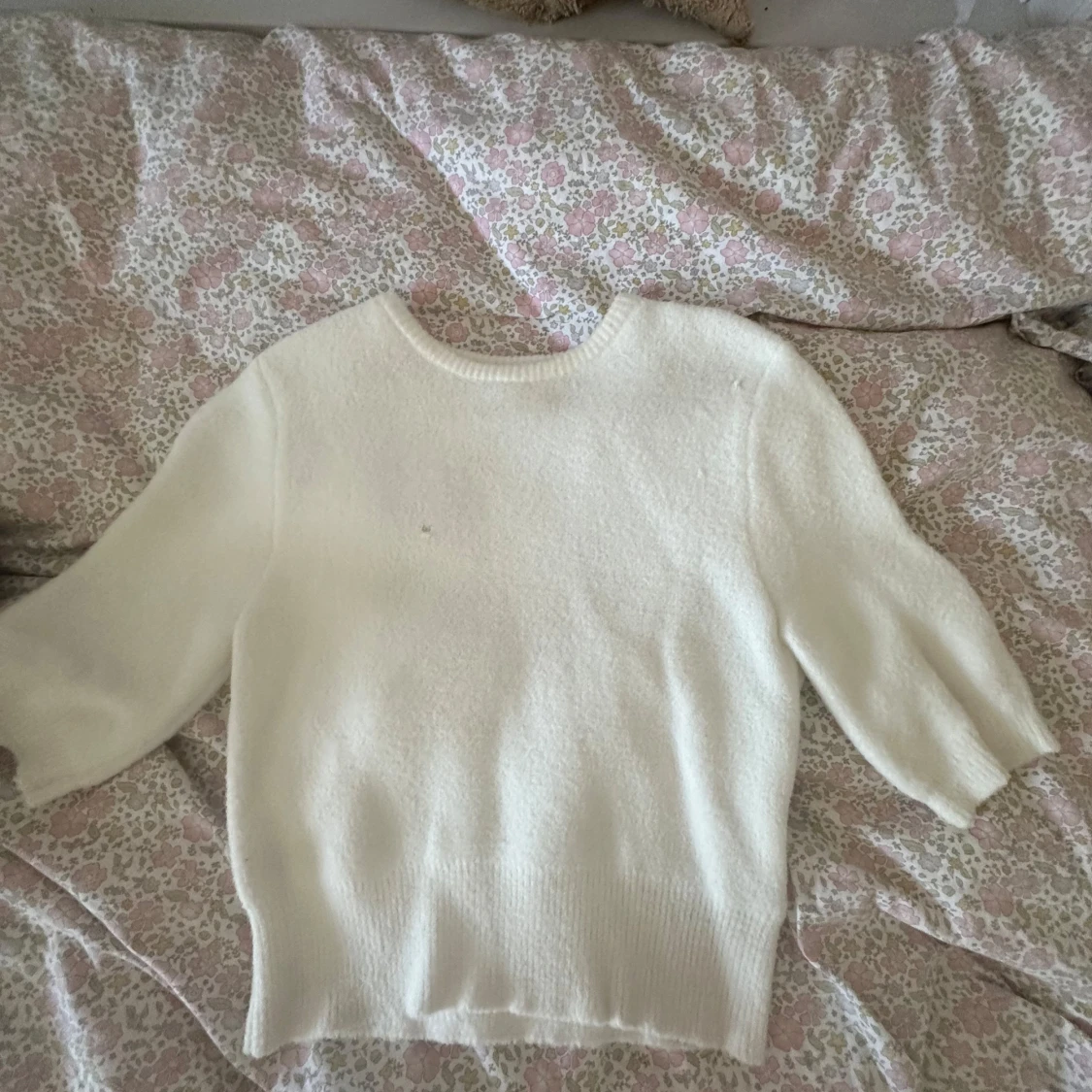 Vit stickad tröja från Zara