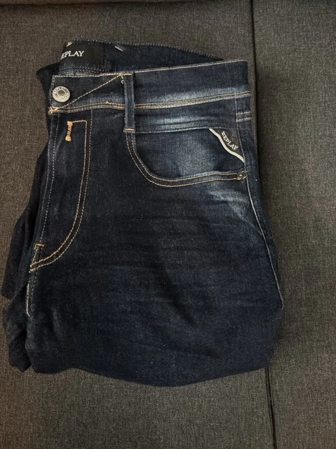 Replay Anbass mörkblå jeans - 1