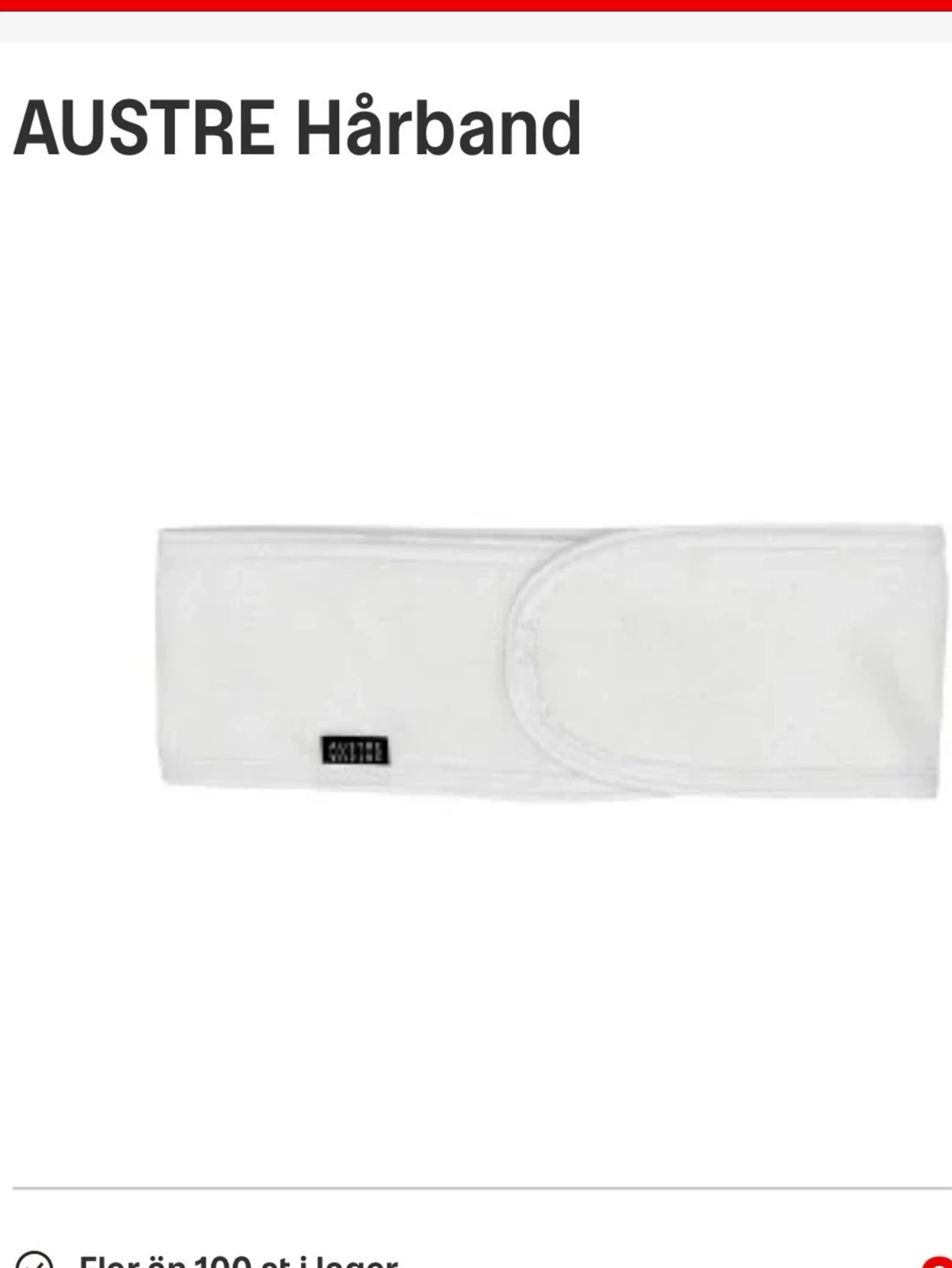 Vitt hårband från Austre