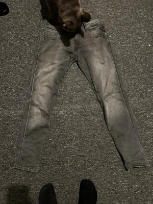 Replay Anbass grå jeans slim fit - Ignorera milo😊Säljer ett par Replay Anbass jeans i grå tvätt med slim fit och klassisk femficksdesign🙌. Köpt dem på boozt nyligen och är knappt använda💯🙏. Jeansen har snygga detaljer på bakfickorna och metallknapp framtill. Materialet är mjukt jeans med stretch för extra komfort. Perfekt för dig som gillar stilrena och moderna jeans.👌💯30/32