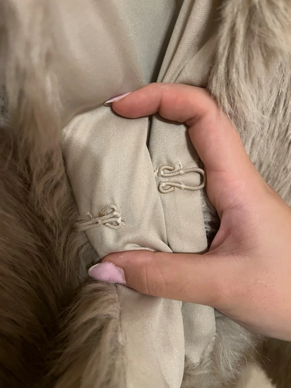 Beige pälsjacka - 3