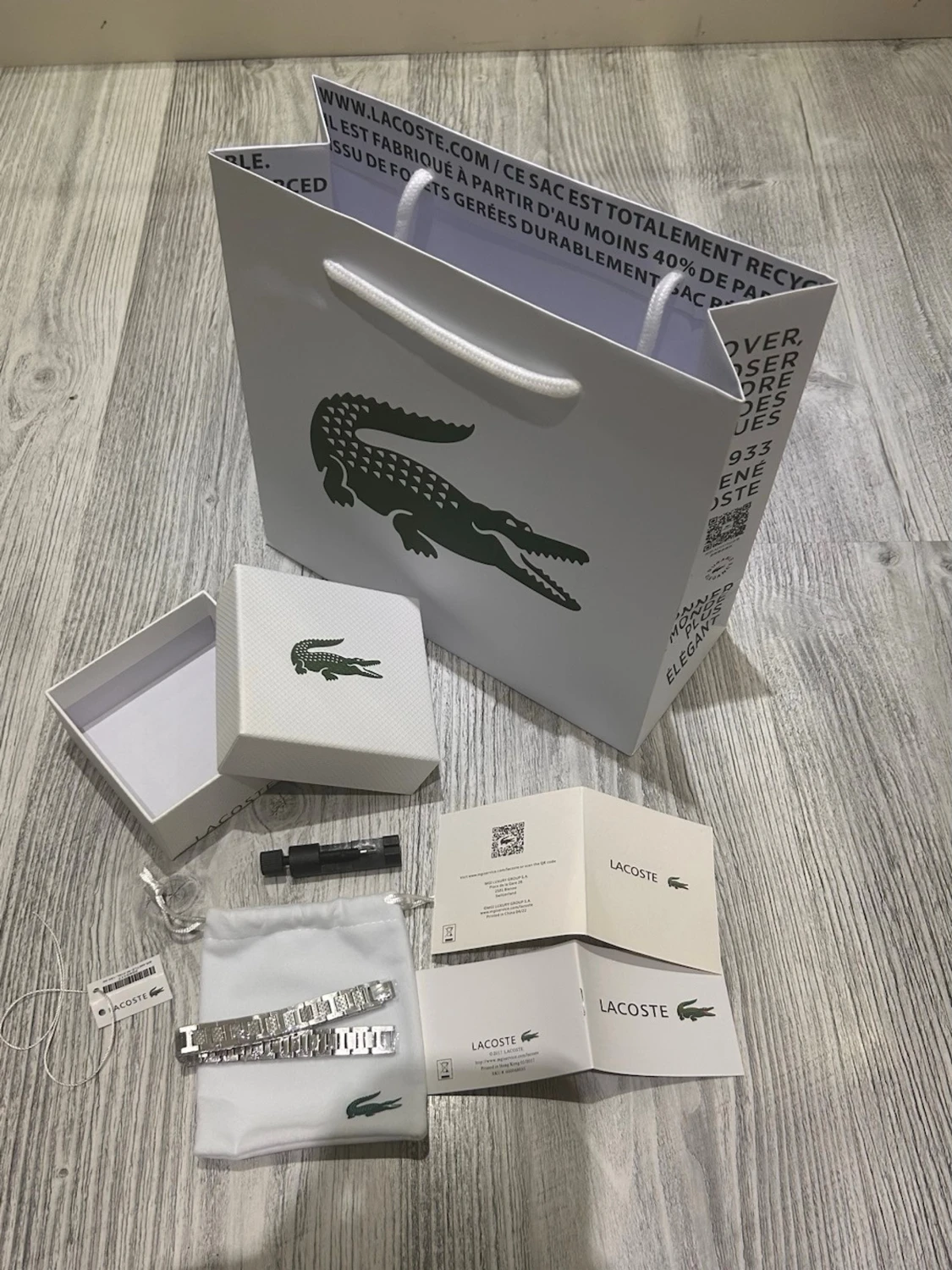 Lacoste Metropole armband silver
