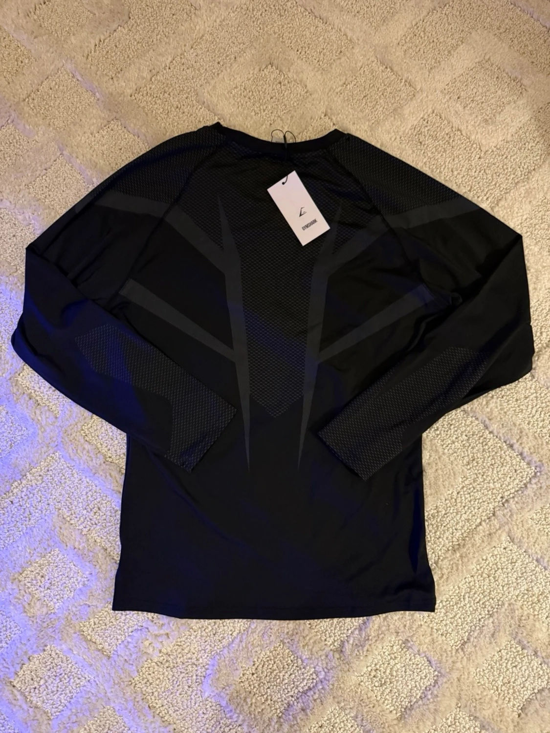 Gymshark Onyx V5 Långärmad Tröja – Svart & Blå - 3