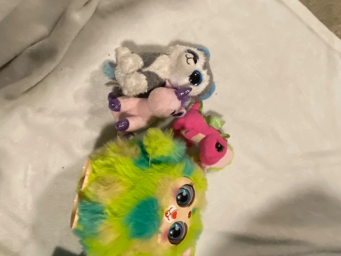 Blå glittrig väst till docka - 2