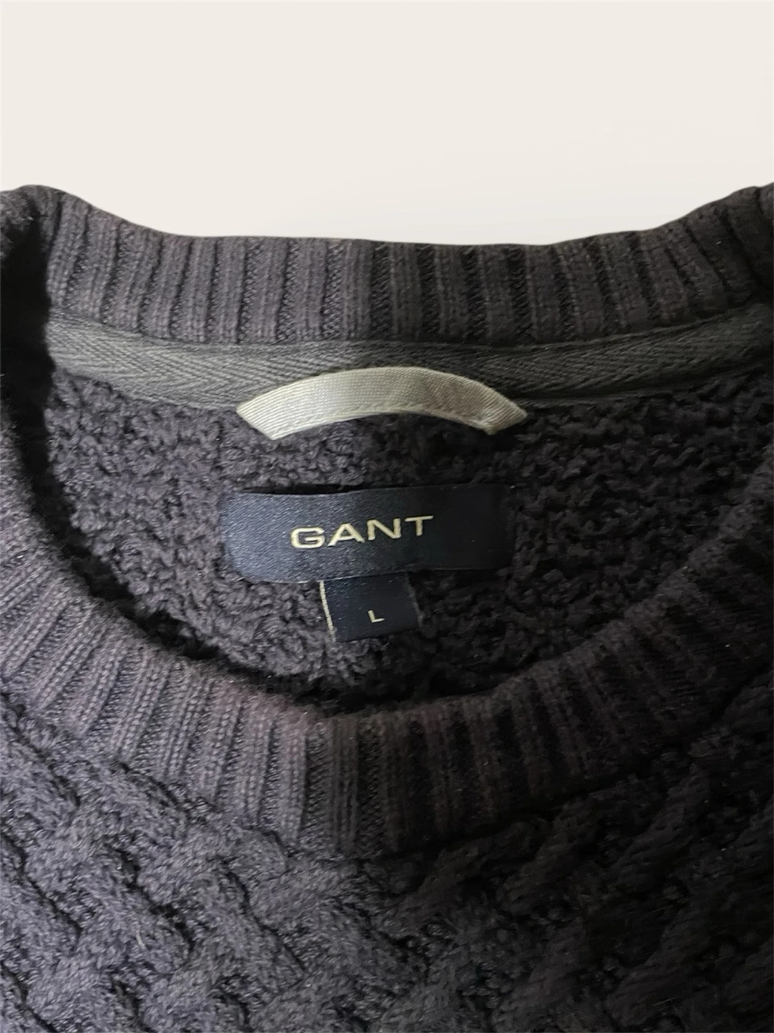 Mörkblå stickad tröja från GANT - 3