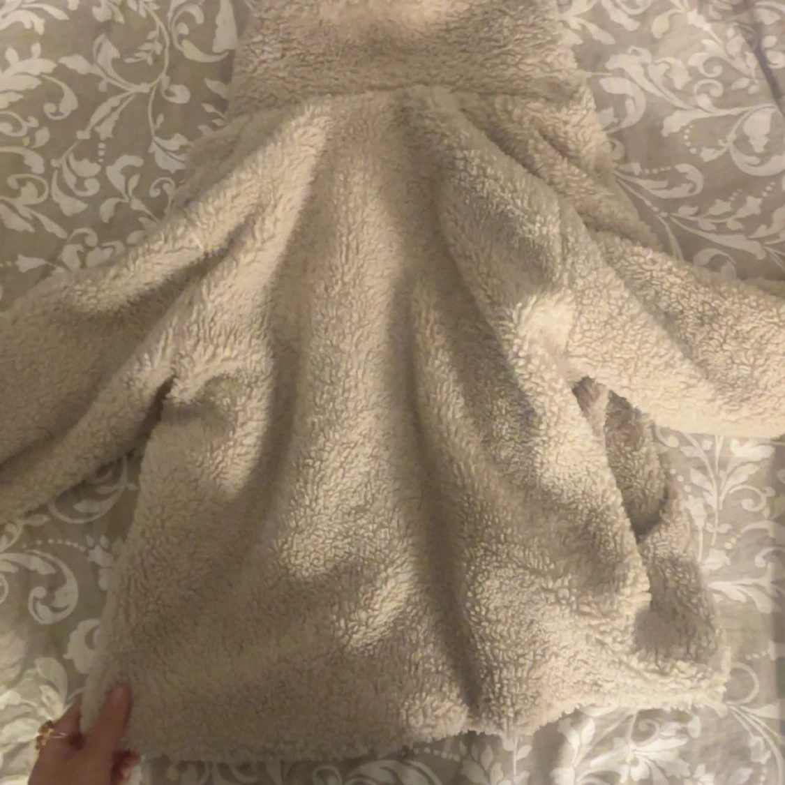 Beige teddyjacka  - 4