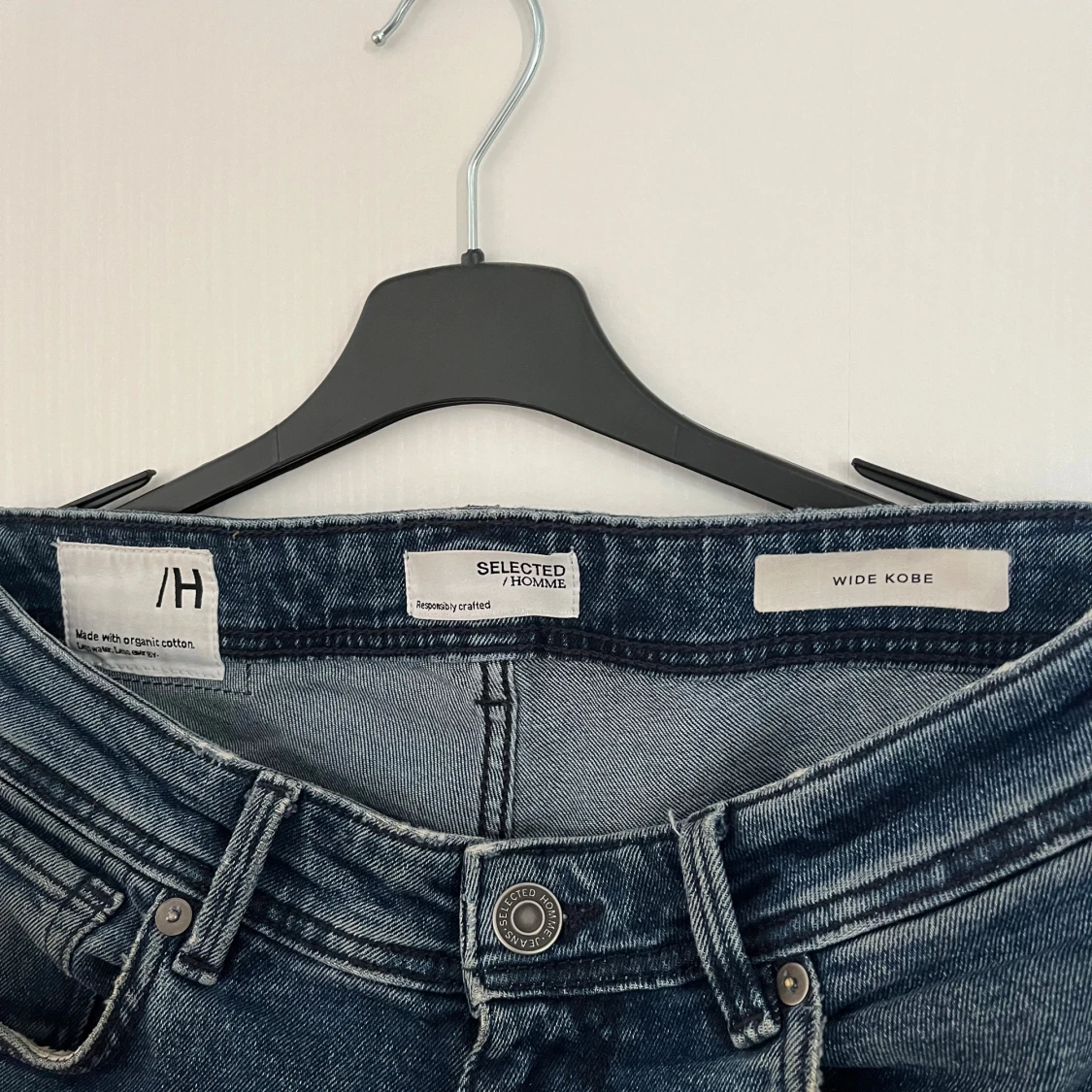 Blå wide jeans från Selected Homme - 2