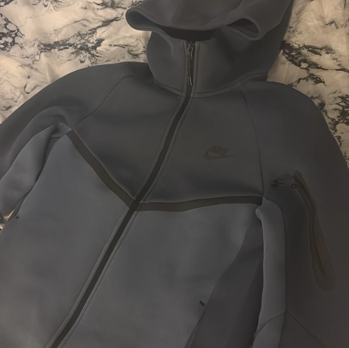 Nike Tech Fleece hoodie blå - 4