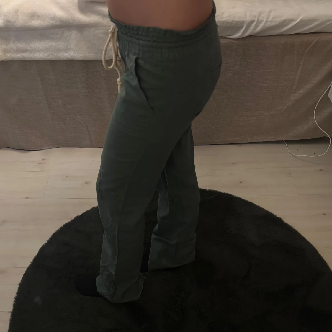 Gröna linnebyxor - 1