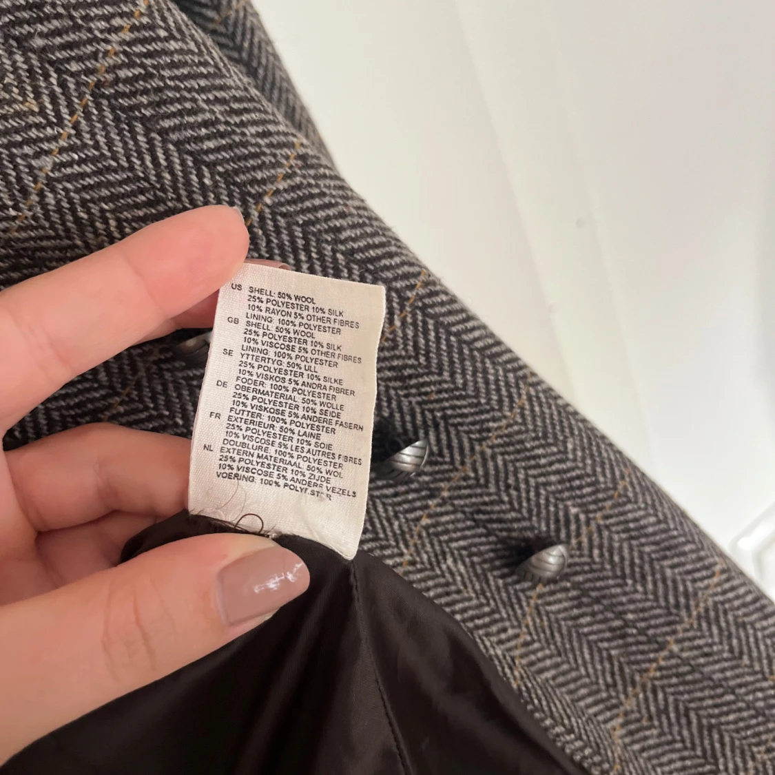 Brun rutig kavaj från H&M - 4