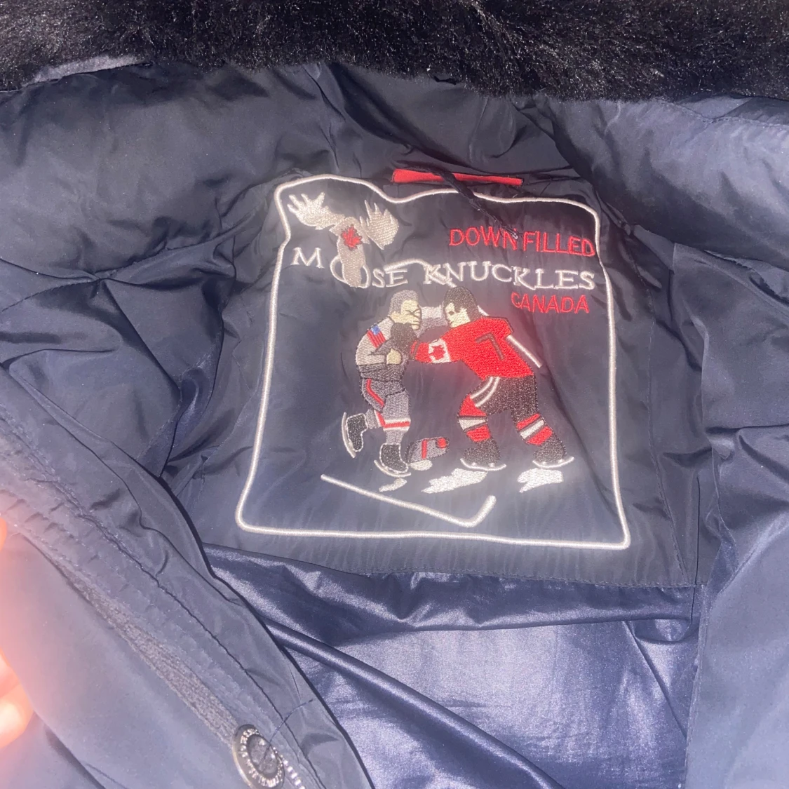 Mörkblå dunjacka Moose Knuckles M - 1