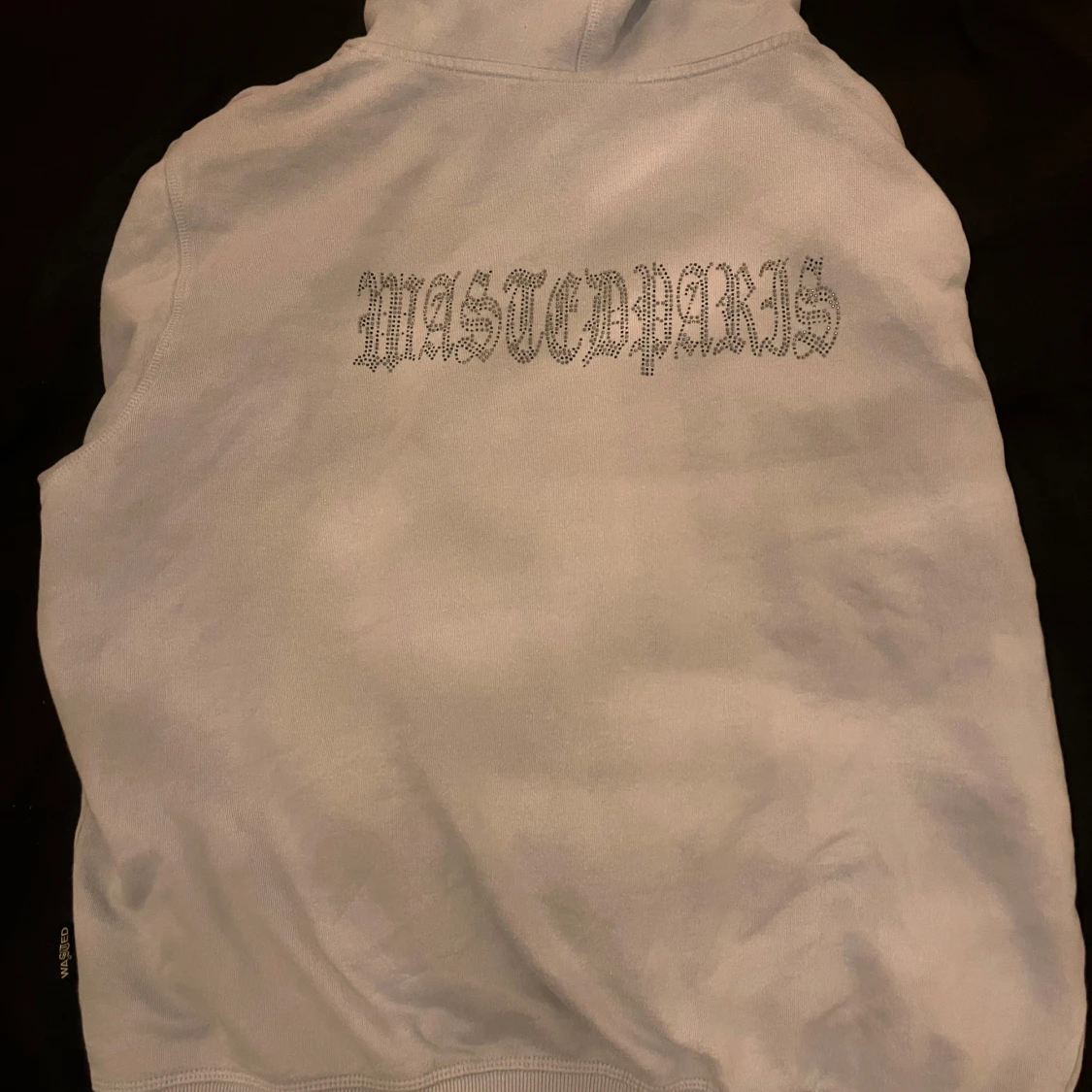 Ljusblå zip oversized hoodie från Wasted Paris - 1