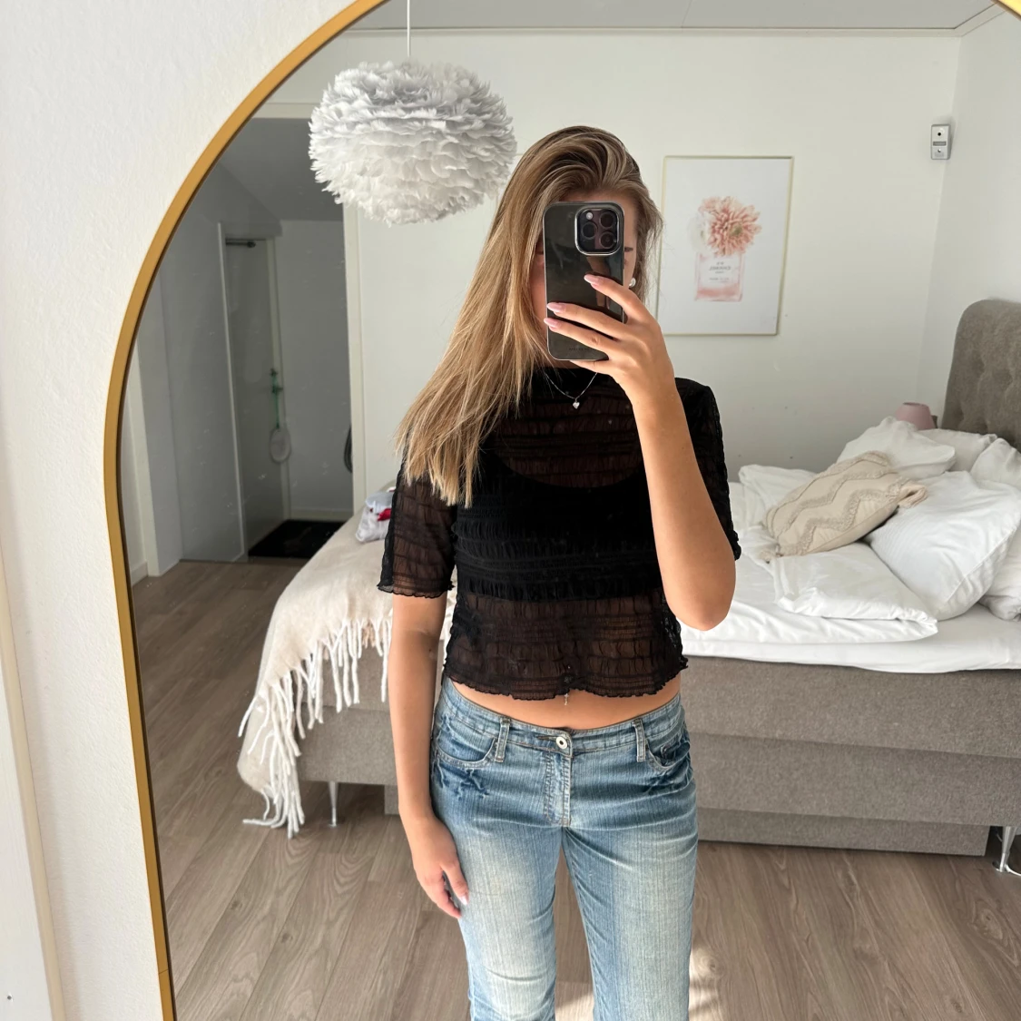 Svart transparent polotopp - 1