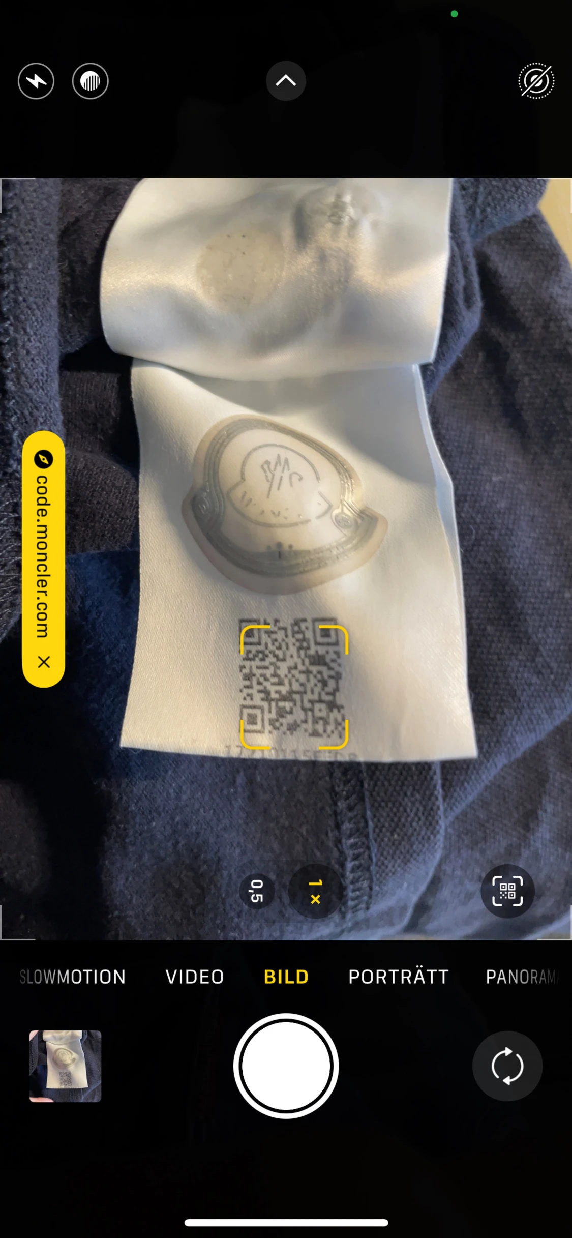 Mörkblå Moncler långärmad piké - 5