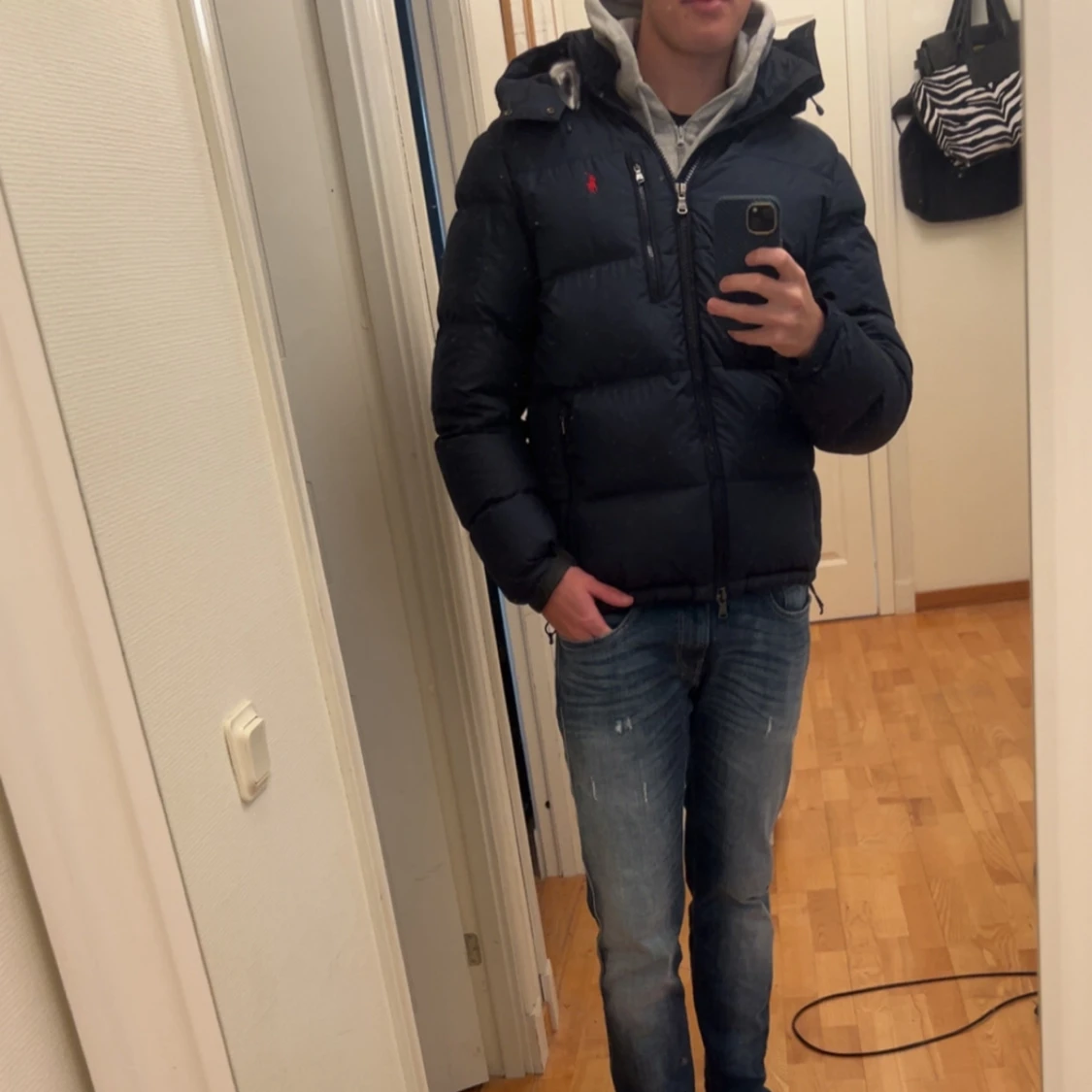 Blå dunjacka Polo Ralph Lauren M