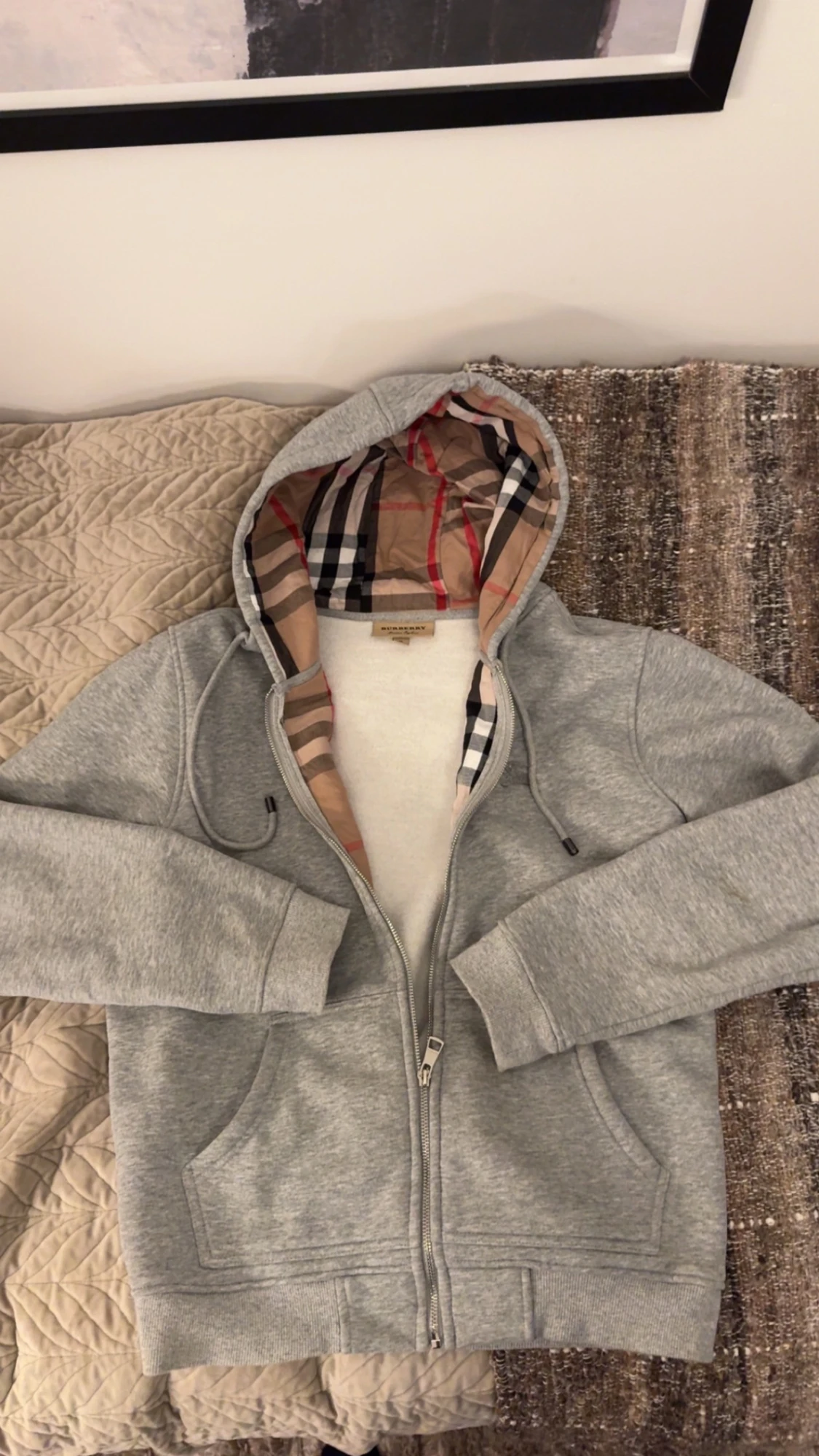 Grå Burberry hoodie