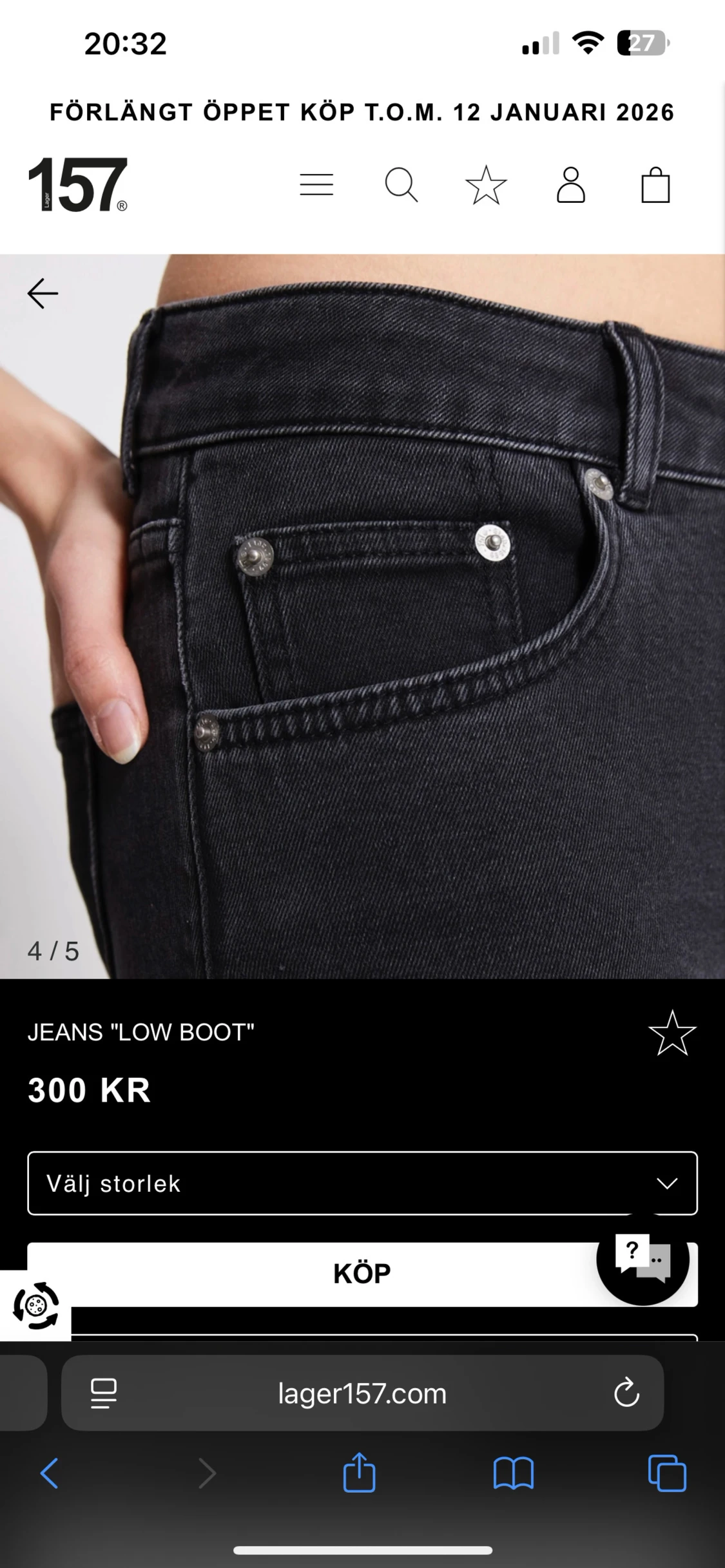 Svarta bootcut jeans från Lager 157 - 3