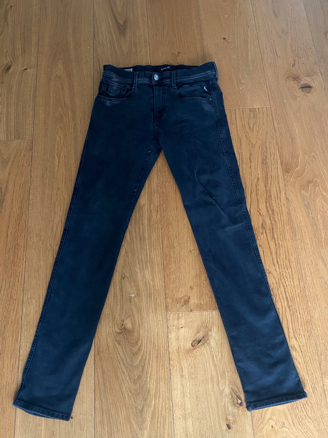 Replay Anbass svarta slim jeans