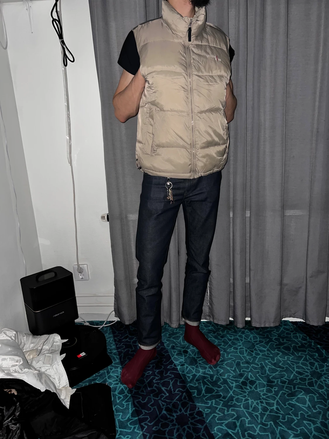 Beige dunväst från Outdoor - 1