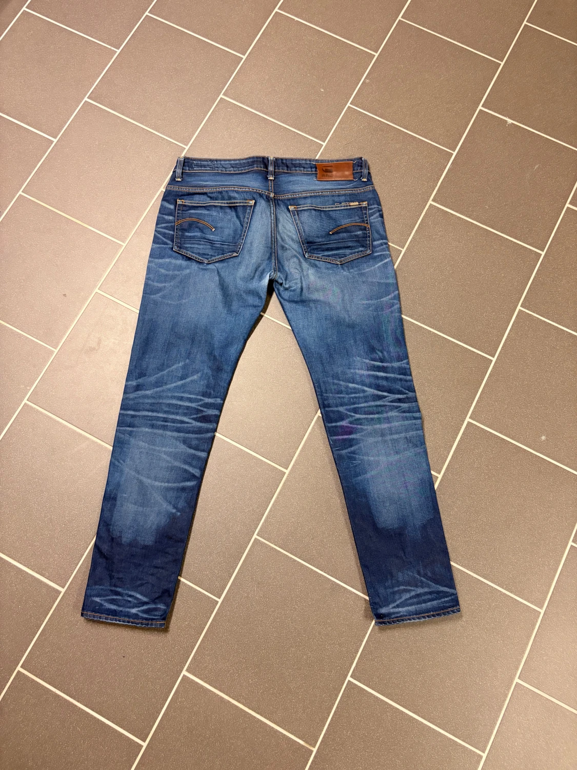 G-Star RAW 3301 blå jeans straight fit - 1