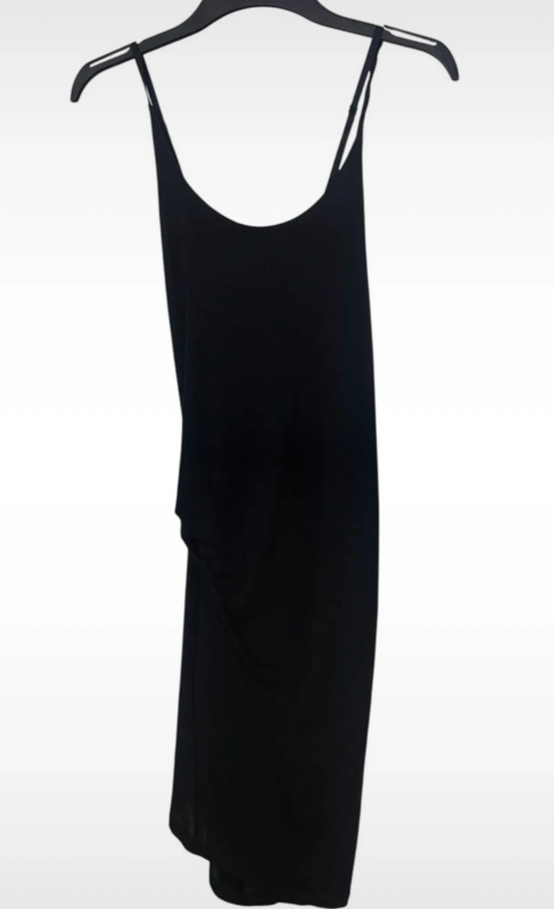 Svart asymmetrisk långklänning Zara - 1