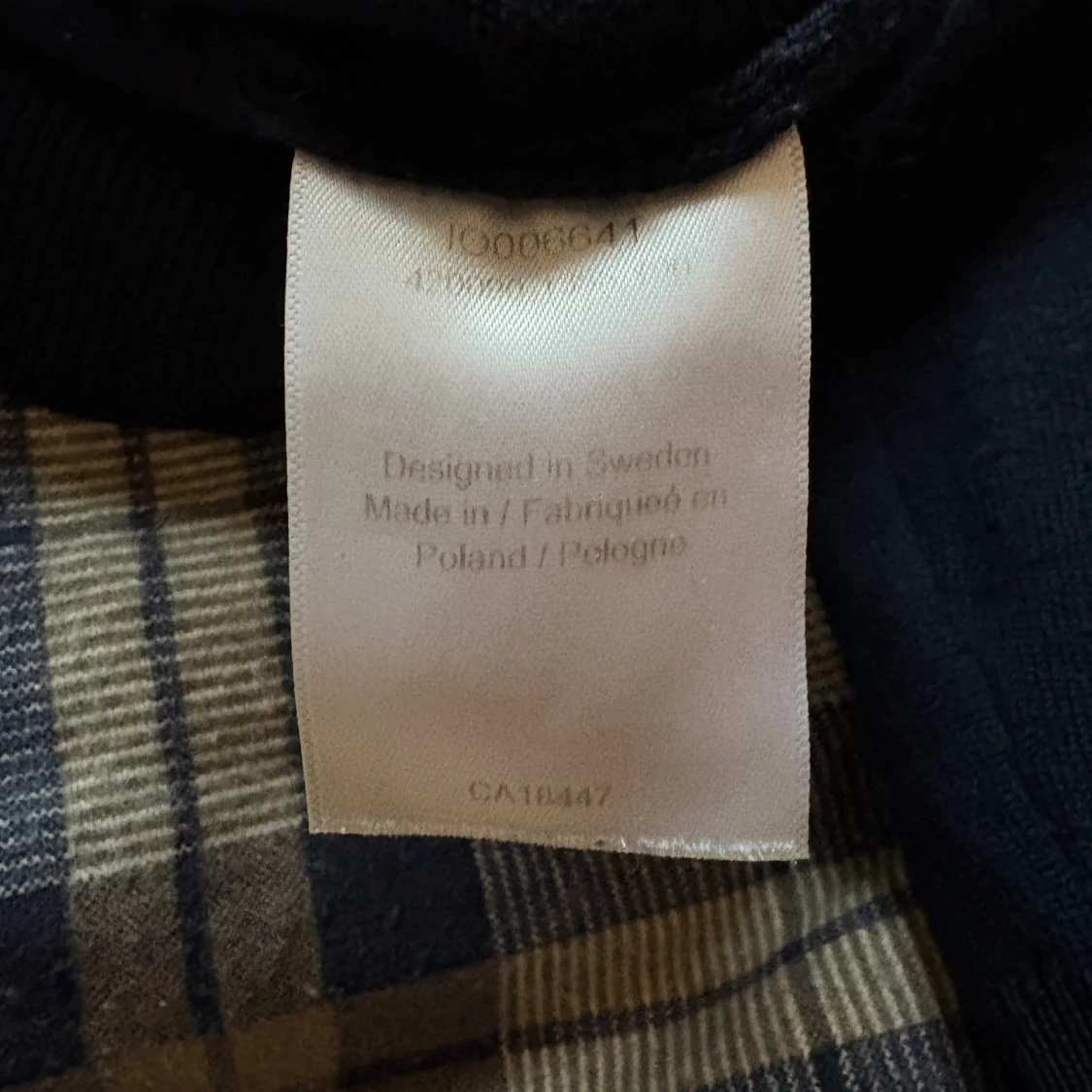 Mörkblå stickad tröja Stenströms S - 2