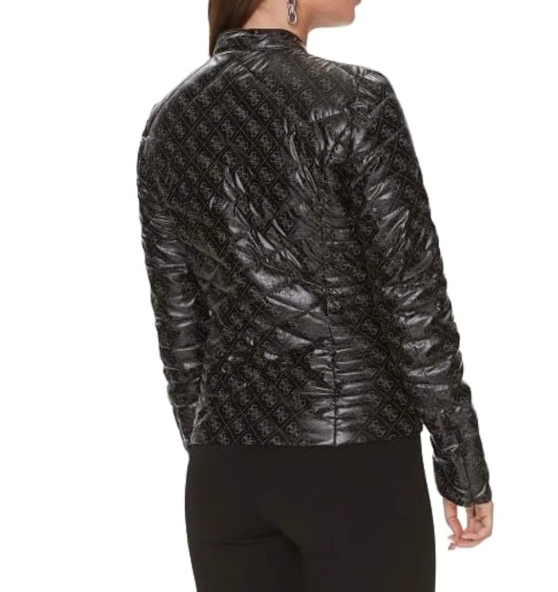 Svart quiltad pufferjacka från Guess - 2