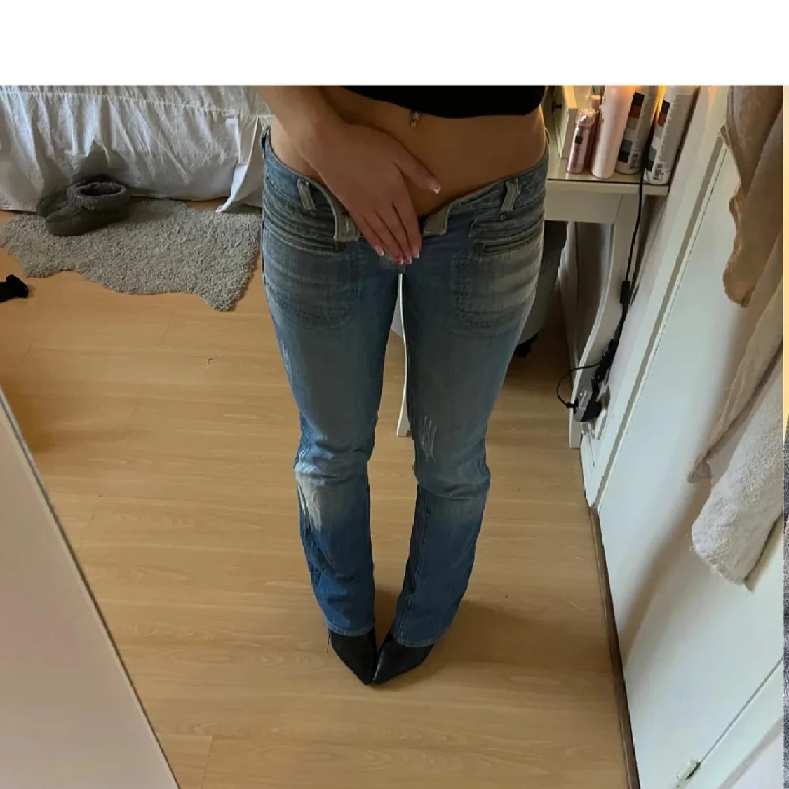 Diesel Industry ljusblå bootcut jeans - 1