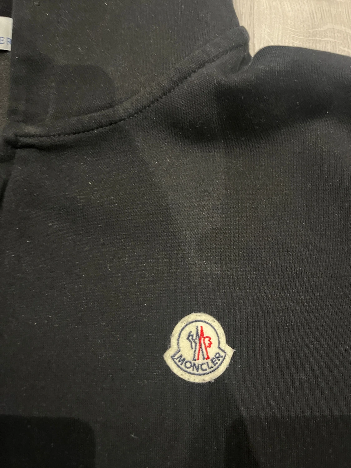Svart Moncler hoodie med dragkedja - 2