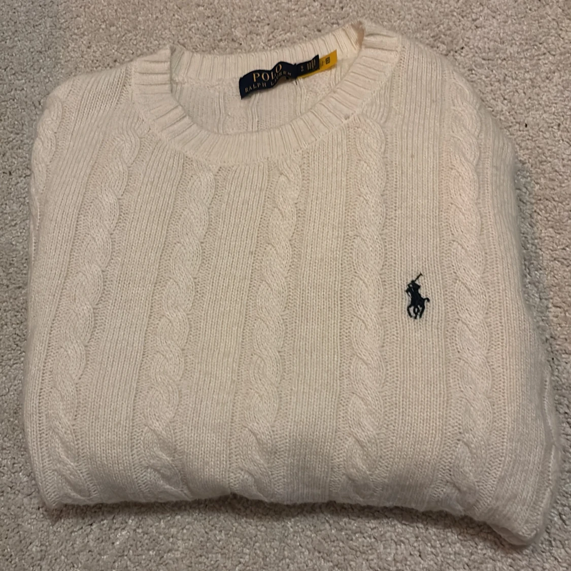 Vit kabelstickad tröja Polo Ralph Lauren - 1