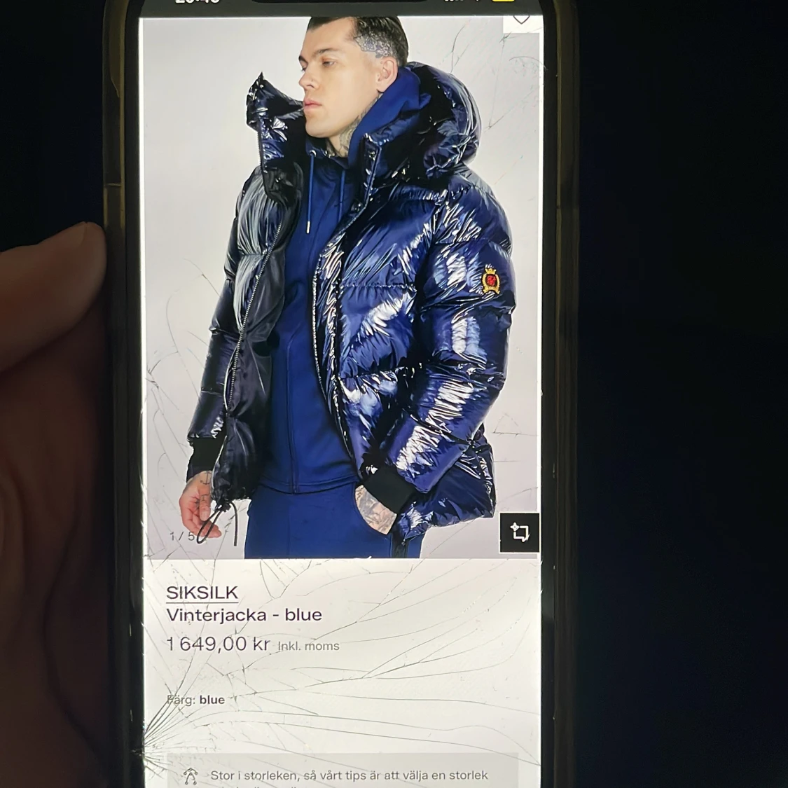 Blå pufferjacka från SikSilk - 1