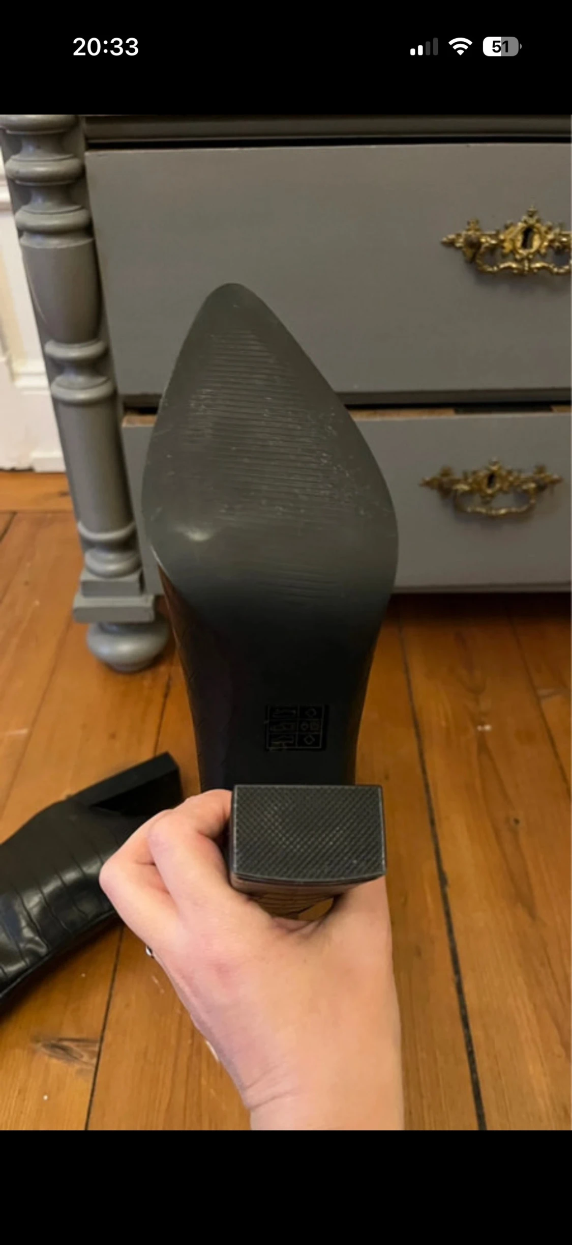 Svarta höga stövlar med klack - 4