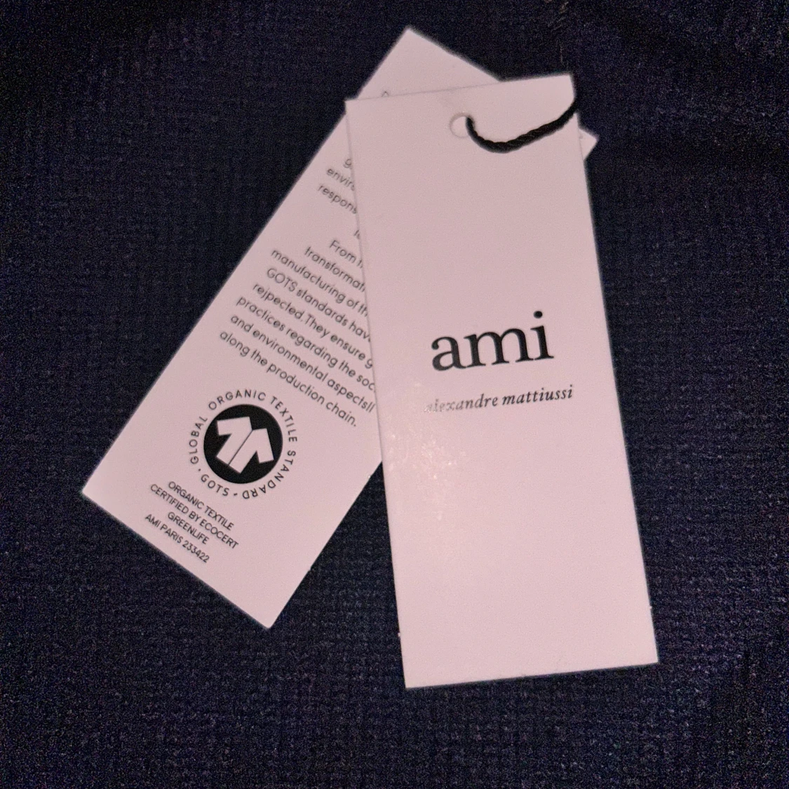 Mörkblå stickad tröja  - 3