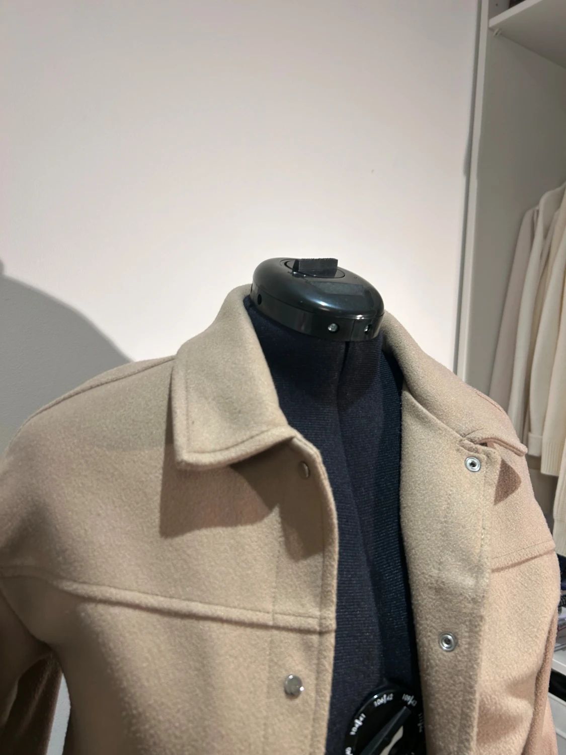 Beige kappa i ullmix - 3