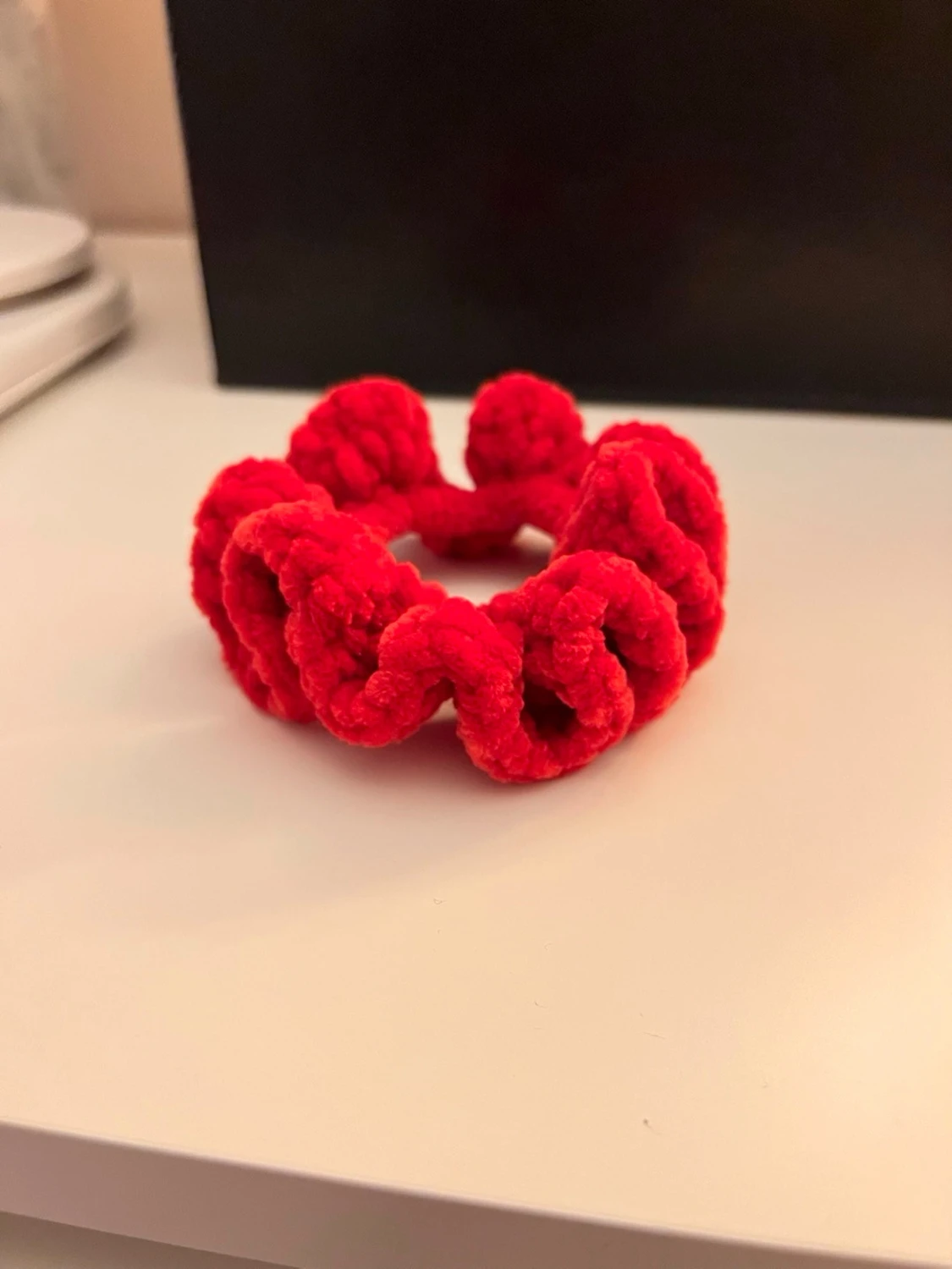 Velvet Scrunchie - Röd - 1