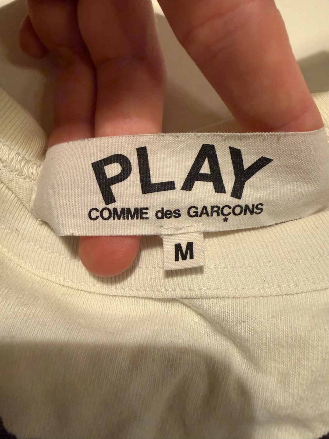 Vit t-shirt Comme des Garçons Play M - 1