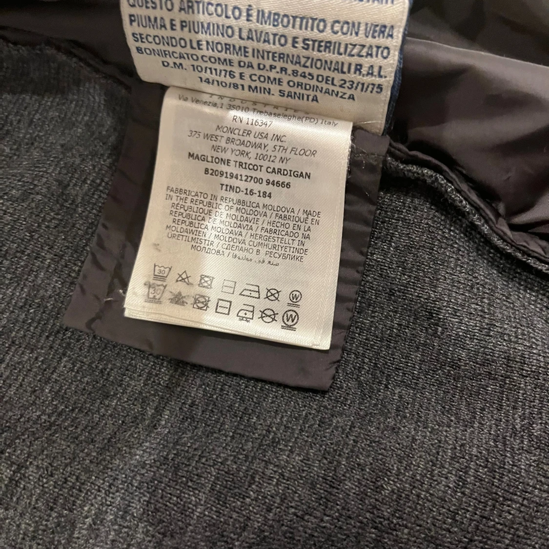 Moncler mörkgrå cardigan - 4