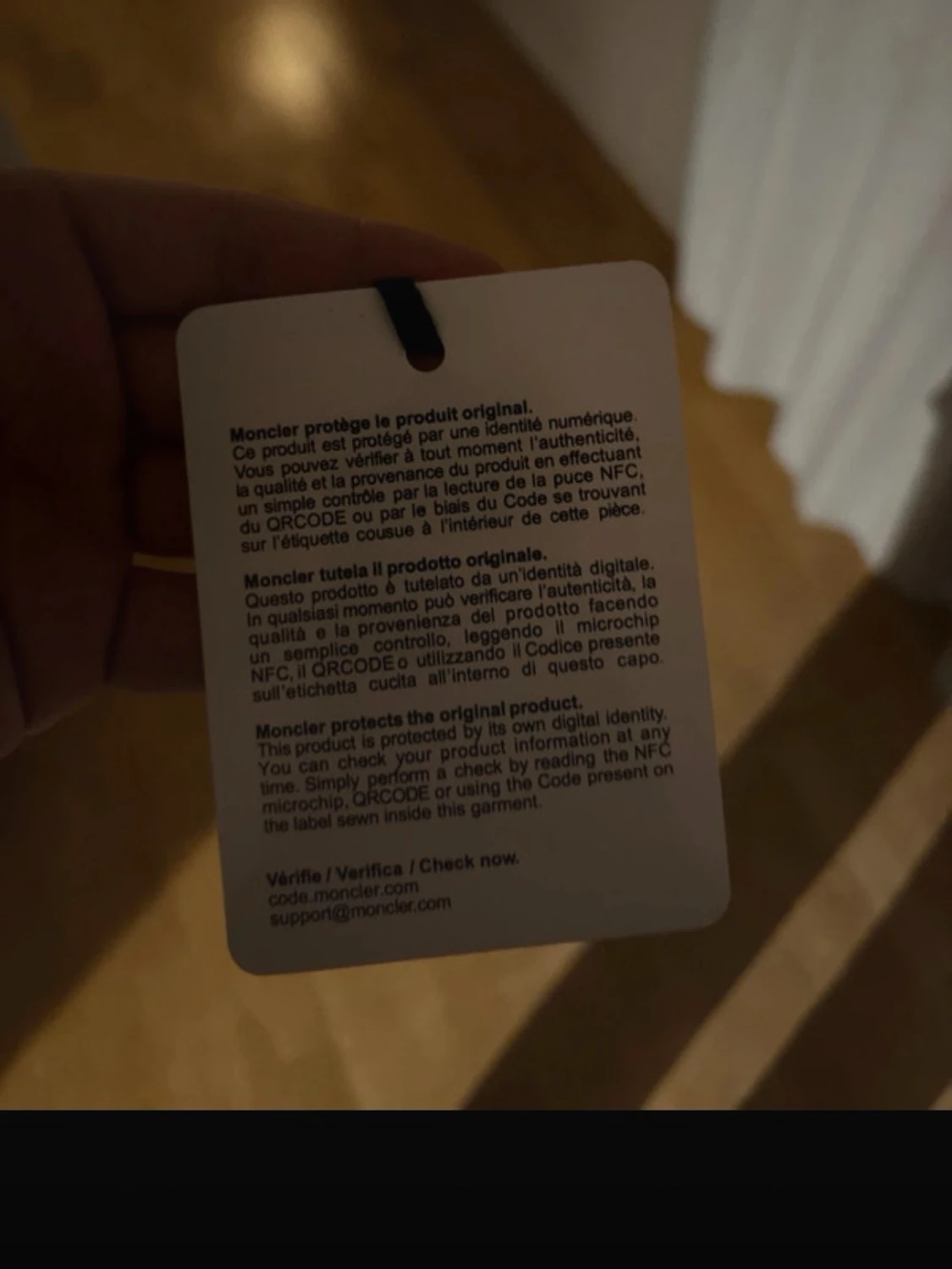 Mörkblå Moncler Cardigan NFC Scan  - 2