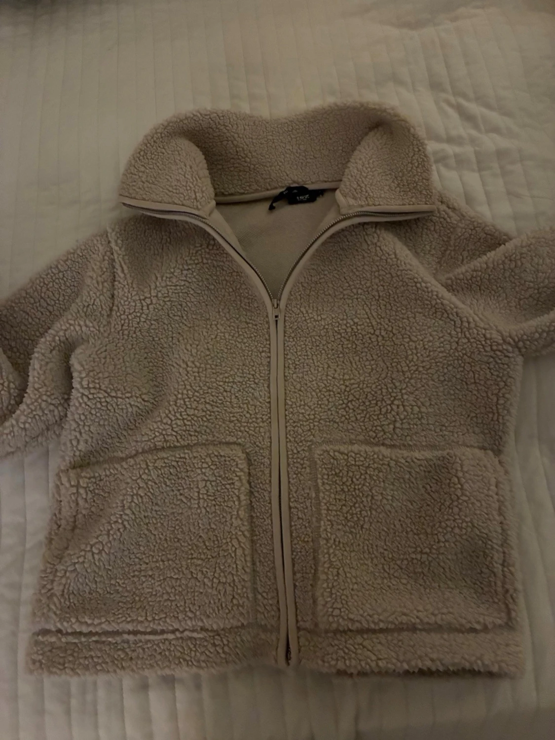 Beige teddyjacka från 157, storlek S - 2