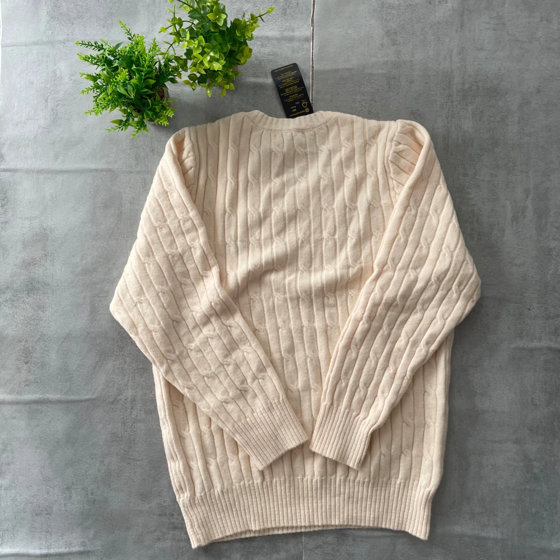 Beige kabelstickad tröja Polo Ralph Lauren - 2