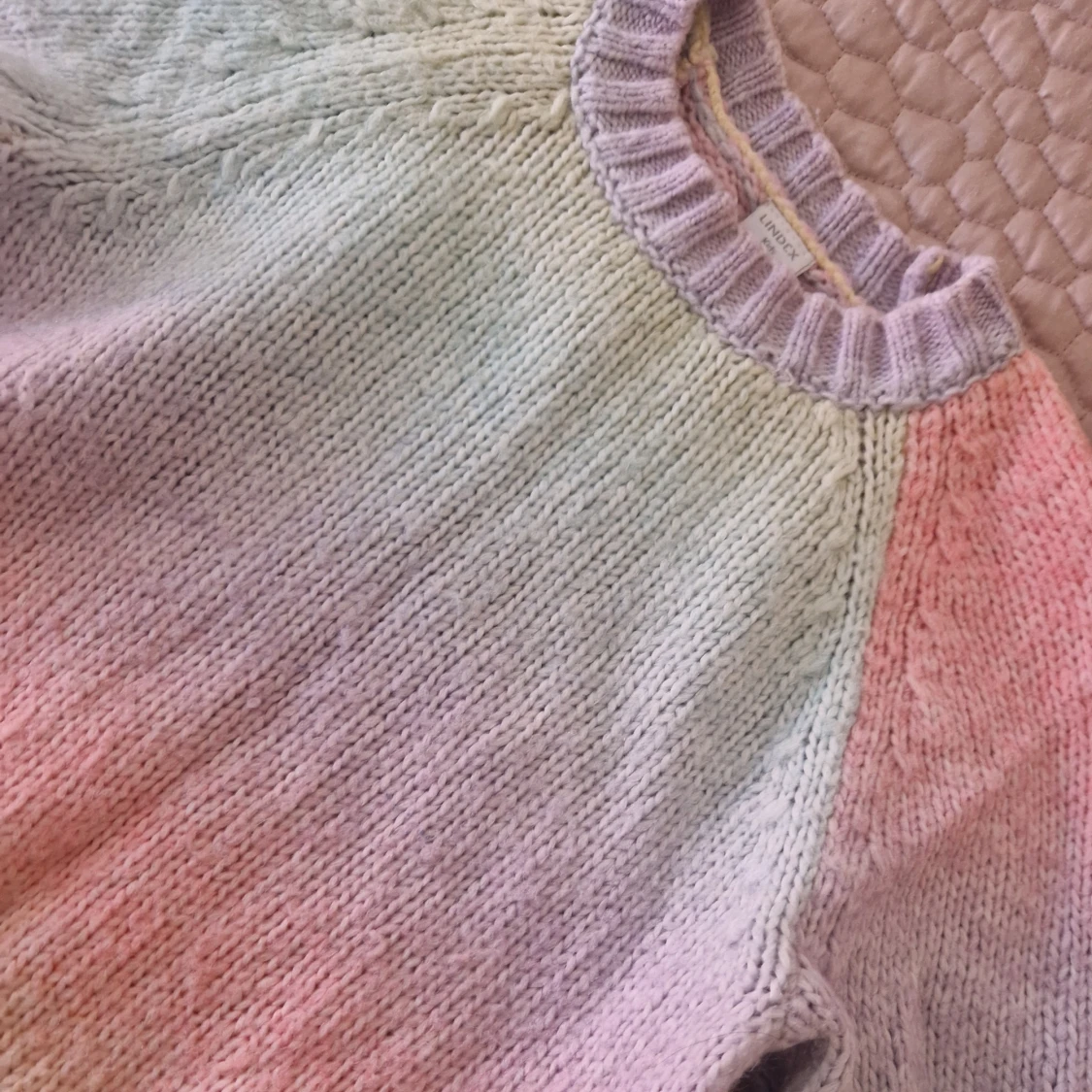 Pastellfärgad stickad tröja Lindex - 2