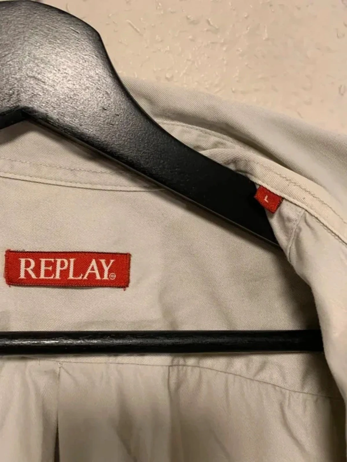 Beige skjorta från Replay, storlek L - 2