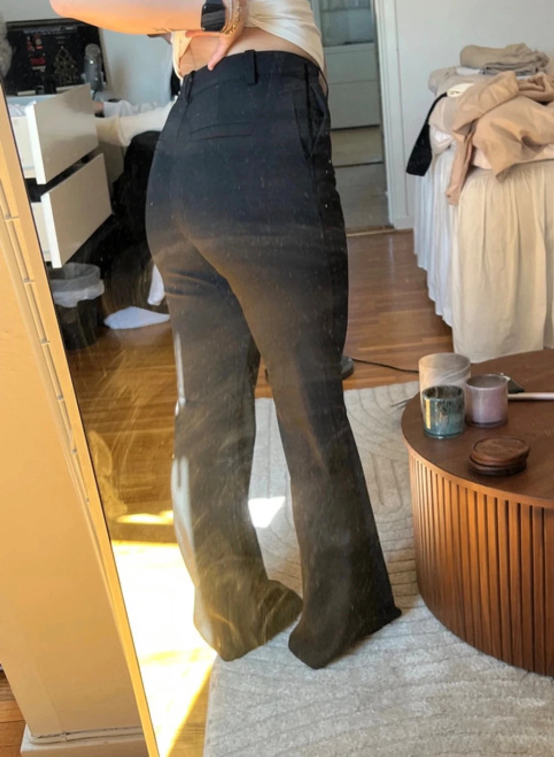 Svarta bootcut kostymbyxor NA-KD - 1