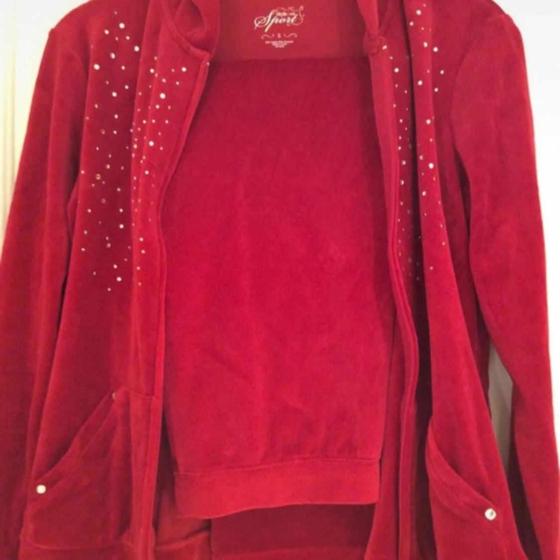 Röd velour set lik Juicy couture set- Helt NY