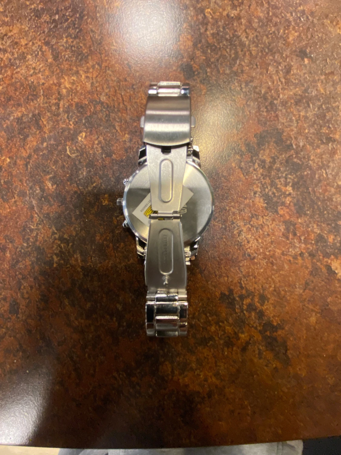 Stilren silverfärgad kronografklocka - 1